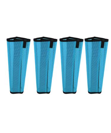 4Pcs Breathable Comfortable Horse Fly Boots with Tear Resistant Fine Mesh Protects Legs and Prevents Trampling Improves Riding Efficiency (Blue)