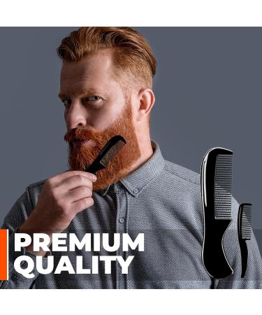 WAJEES Beard Scissors Set for Men - Mustache Scissors with Comb in Carry Pouch | Men's Facial Hair Grooming Kit - Buy Online on GoSupps.com
