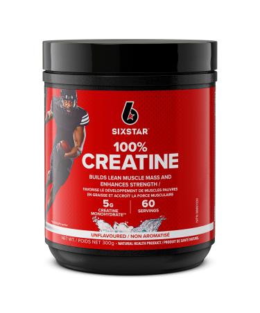 Six Star Creatine Monohydrate | Six Star Elite 100% Creatine Monohydrate Powder | Post Workout Muscle Recovery & Muscle Builder | Micronized Creatine Powder | | Unflavored (60 Servings)