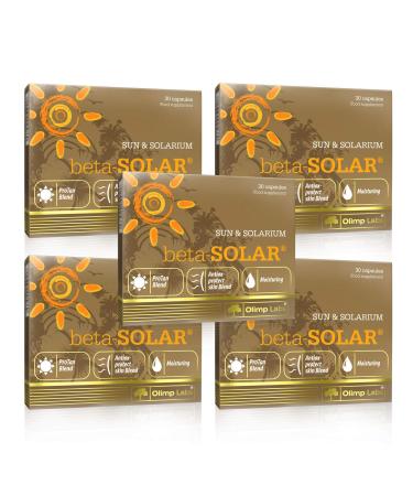 OLIMP LABS beta-SOLAR | TANNING ACCELERATOR | BETA-CAROTENE | MAX. STRENGTH | SAFE TANNING (150 capsules - 5 boxes)