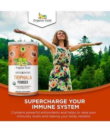 Organic Veda Pure Triphala Powder 16 oz - Gut Health & Immune Support - Buy Online on GoSupps.com
