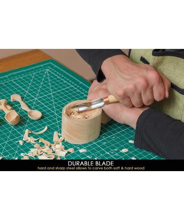 BeaverCraft Wood Carving Bent Gouge K8a/14 0.55 - Spoon Carving Tool for Beginners and Pros - Carbon Steel Blade - Ideal for Adults and Kids - Buy Online on GoSupps.com