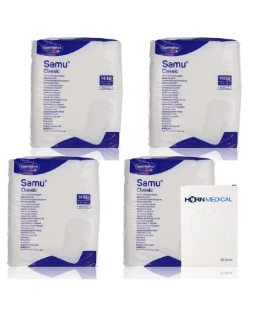 4x 20 Hartmann Samu Classic postpartum pads MINI in a set with Horn Medical hygiene bags made of plastic 105-piece set