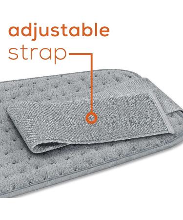 Beurer UHP49 Heating Pad for Back Pain Relief - 6 Heat Settings, Soft Microplush Fabric - Machine Washable with Auto Shut Off - Electric Heating Pad for Cramps and Muscles - Adjustable Strap - Buy Online on GoSupps.com