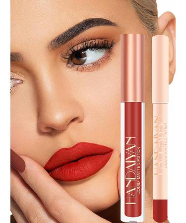 Easilydays Lip Liner and Liquid Matte Lipstick Set - 12 Colors, Longwear Lip Pencil for Velvety Red Lips, Waterproof & Long Lasting Nude Lipgloss & Lip Liner Kit - Buy Online on GoSupps.com