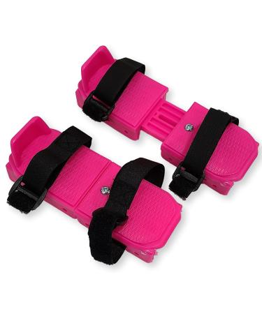 zechy Toddler Ice Skates - Adjustable Double Runner Bob Skates with Durable Hook and Loop Fastener Straps - Stable Kids ice Skates to Introduce Your Little one to ice Skating Pink