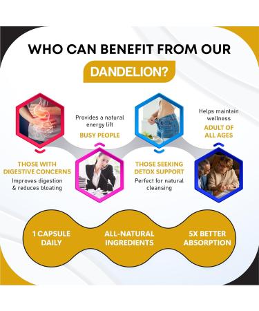 Dandelion with Milk Thistle Artichoke Vitamin C & Black Pepper Supports Liver Health & Digestive Aid -150 Capsules 150 count (pack of 1)_ - Buy Online on GoSupps.com