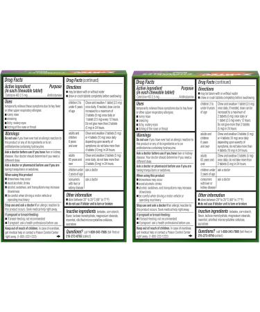 Children's Zyrtec Dye-Free Chewables for 24 Hour Allergy Relief 2.5 mg Cetirizine Hydrochloride Antihistamine Tablets Kids Allergy Medicine Relieves Sneezing & Itchy Throat Grape 24 + 12 ct - Buy Online on GoSupps.com