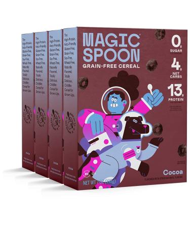 Magic Spoon Cocoa Cereal 4-Pack - Keto, Gluten-Free, Low Carb, High Protein, Zero Sugar - Buy Online on GoSupps.com