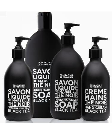 Compagnie de Provence Black Tea Liquid Soap - 16.9 Fl Oz Glass Pump Bottle - Buy Online on GoSupps.com