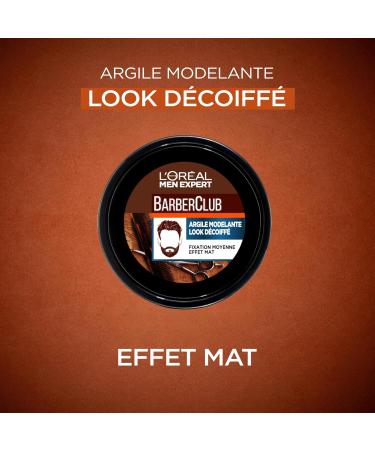 L Or al Paris Men Expert - BarberClub - Tousled Look Modeling Clay - Medium Hold & Matte Effect - 75 ml - Buy Online on GoSupps.com
