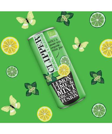 CLIPPER - Organic Refreshing Drink - Fusion Lemon Lime Mint - No added sugar - 25cl x 12 - Buy Online on GoSupps.com