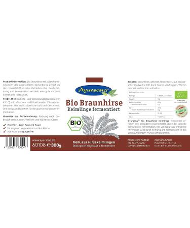 Buy Ayursana Organic Brown Millet Sprouts - Fermented Raw Food ProEM.M 300g | International Shipping Available - Buy Online on GoSupps.com