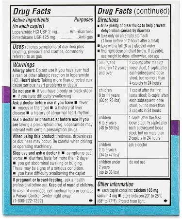 Anti-Diarrheal/Anti-Gas Multi-Symptom Relief 2mg/125mg Caplets 24 Count + Create Sticker - Buy Online on GoSupps.com