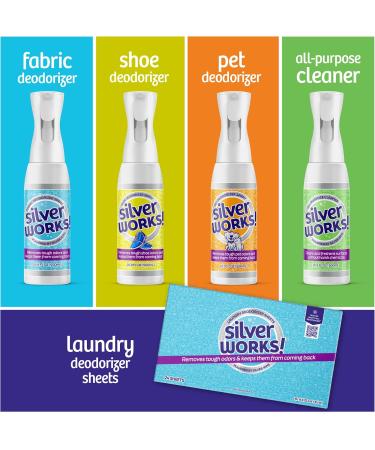 Multipurpose Bathroom Cleaner Spray - Silver Ions Odor Eliminator for Kitchen & Bathroom - Removes Grime Grease & Urine - 16.9oz - Buy Online on GoSupps.com