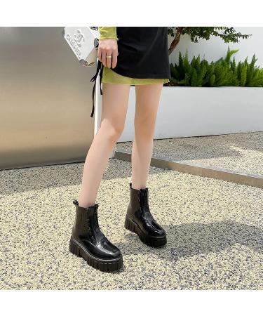 HSBDNZQ Unisex Waterproof Garden Rain Boots with Zipper, Lightweight & Comfortable - Black, Size 8.5 Women/7.5 Men - Buy Online on GoSupps.com