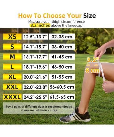 2 Pack Knee Braces Sleeves for Knee Pain Relief - JLebow Compression Knee Brace for Men and Women - Ideal for Running, Weightlifting, and Arthritis Support - Buy Online on GoSupps.com