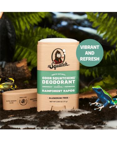Buy Dr. Squatch Natural Deodorant for Men - 3 Pack Rainforest Rapids | Aluminum-Free Odor Protection - Buy Online on GoSupps.com