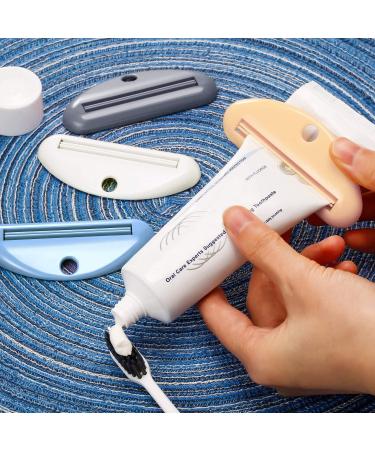 8 Pieces Toothpaste Tube Squeezer Dispenser Clips - Bathroom Essentials (Yellow Gray Blue White) - Buy Online on GoSupps.com