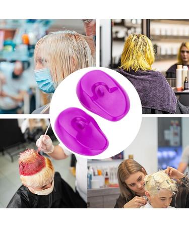 Besreey Silicone Ear Covers for Hair Styling - Ear Shield Protective Cover | Ear Protectors Ear Shower Covers Reusable Hair Dye Earmuffs Silicone for Home Salon Barber Purple - Buy Online on GoSupps.com