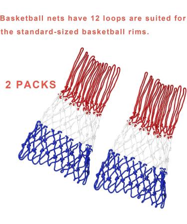 Goldwheat Heavy Duty Basketball Net Replacement - All Weather, Anti Whip, 12 Loops Standard Size - 2pc Set for Indoor/Outdoor Use - Buy Online on GoSupps.com