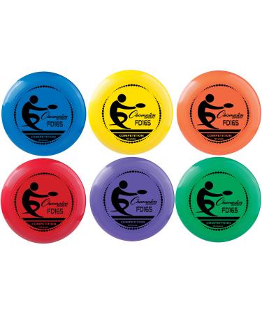 Champion Sports Compeition Flying Discs - Available in Multiple Colors and Sizes 11" Diameter (165 Grams) Assorted (Single)