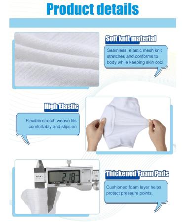 Sosation 8 Pcs Knit Elastic Heel & Elbow Protectors | Pressure Sore Relief & Skin Ulceration Protection for Elderly | Comfortable Elbow Sleeves (M - Buy Online on GoSupps.com
