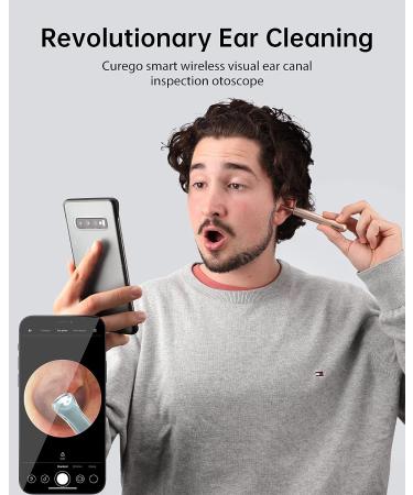 1080P HD Ear Camera with 6 LED Lights & Wax Remover for iPhone Android - Waterproof IP67 Ear Wax Removal Cleaner - Black (Gift: FACE Clean) - Buy Online on GoSupps.com