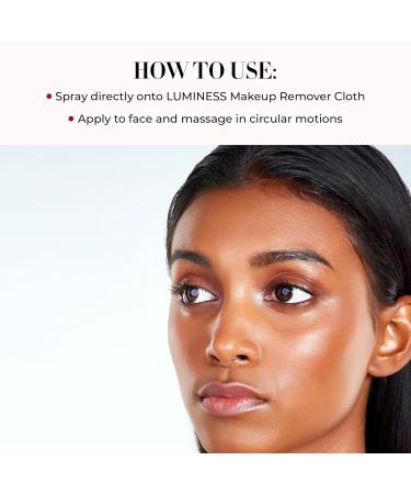 LUMINESS Face & Eye Makeup Remover - Gentle Airbrush Spray for Longwear & Waterproof Makeup - 1.86 fl oz - Soft Smooth & Hydrated Skin - Buy Online on GoSupps.com