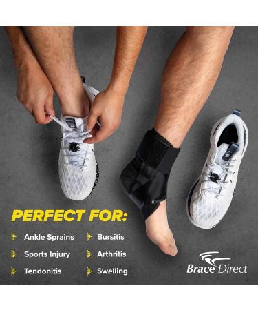 Buy Brace Direct Easy Lace Up Ankle Support Brace - Adjustable Figure 8 Stabilizer for Men & Women - Ideal for Running Volleyball Basketball Tennis - Fast International Shipping - Buy Online on GoSupps.com