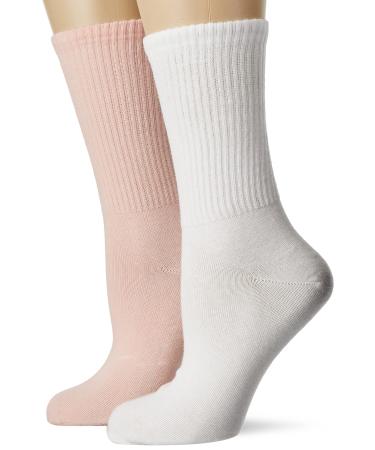 Calvin Klein Women's Crew Sock One Size Pink Combo