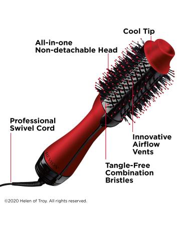 REVLON One-Step Volumizer Hair Dryer & Hot Air Brush Red - Original 1.0 - Buy Online on GoSupps.com