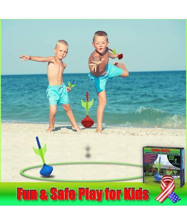 Glow in The Dark Lawn Darts Game - Family Fun Outdoor Game with Rings and Soft Tip Darts - Includes Carrying Bag - Perfect Gift for Adults & Teens - Buy Online on GoSupps.com