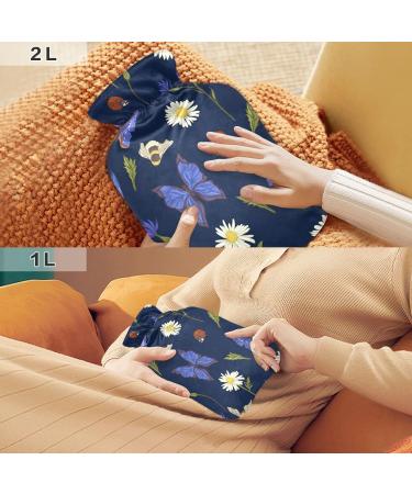Buy BPA-Free Heat Bottle with Daisies Bees & Butterflies - 1L Warm Steadeler for Pain Relief | Hot & Cold Compress International Shipping - Buy Online on GoSupps.com