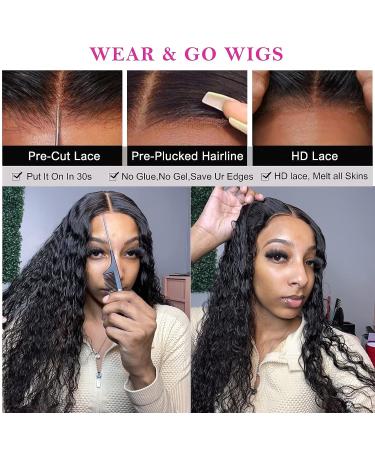 Wear And Go 20 Inch Curly Lace Front Wig Human Hair 180 Density 4x4 Closure - Glueless Wig for Black Women - Buy Online on GoSupps.com