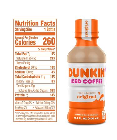 Dunkin Donuts Original Iced Coffee - 13.7oz (Pack of 12) - Shop Now for a Refreshing Pick-Me-Up - Buy Online on GoSupps.com