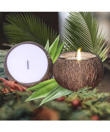 Coconut Bowl Candle - 14oz Premium Soy - Eco-Friendly Coconut Scented Candle in Natural Shell - Ideal for Home & Beach D cor - Aromatherapy Experience - Buy Online on GoSupps.com