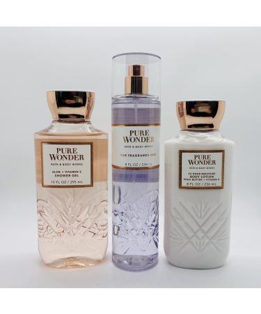 Bath & Body Works - Pure Wonder - 3 pc Bundle Trio -Shower Gel  Fine Fragrance Mist and Super Smooth Body Lotion - Fall 2021