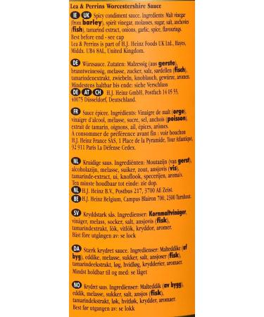 Lea & Perrins Worcestershire Sauce - 6 x 568 ml Glass Bottles | Authentic Flavour for International Shipping - Buy Online on GoSupps.com
