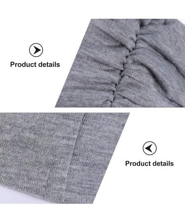 Lurrose 2Pcs Soft Beanie Chemo Cap for Women - White Gray | Cancer Headwear & Hair Loss Turban Hat - Buy Online on GoSupps.com