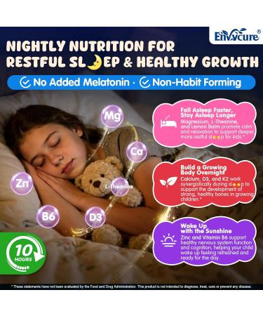 Nighttime Kids Multivitamin + Sleep Gummies - Multivitamin for Kids 4+ W/Magnesium Glycinate L-Theanine Vitamin D3 C Elderberry For Sleep Calm Immune & Bone Support No Melatonin Vegan 2 Pack 60 Count (Pack of 2) - Buy Online on GoSupps.com