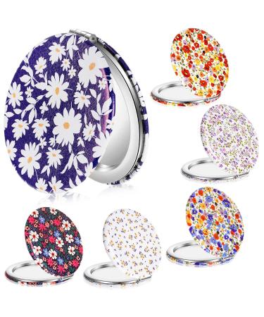 Vicenpal 6 Pieces Pocket Mirrors for Women Small Mini Compact Mirror for Purse Magnifying Travel Makeup Mirror Portable Folding Mirror Gift Small Mirrors for Students Teacher Friend (Daisy) - Buy Online on GoSupps.com