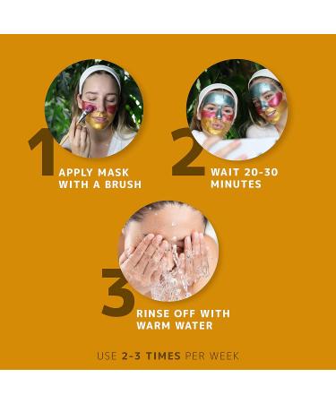 Orientana - Glow Face Mask Golden Aralia & Turmeric | Natural & Vegan | Hydrating Moisturising Glowing Soothing Brightening Normal Skin | Anti Ageing Wrinkle & Redness Reducer - 30ml - Buy Online on GoSupps.com