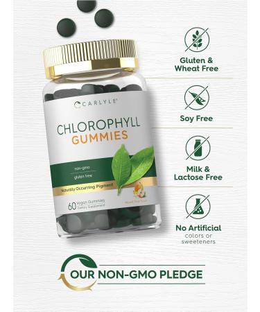 Carlyle Chlorophyll Gummies - Mixed Fruit Flavor | 60 Count Vegan Supplement | Non-GMO & Gluten Free - Buy Online on GoSupps.com
