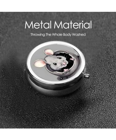 Grey Round Pill Box - 3 Compartment Portable Organizer for Travel & Pocket - Buy Online on GoSupps.com