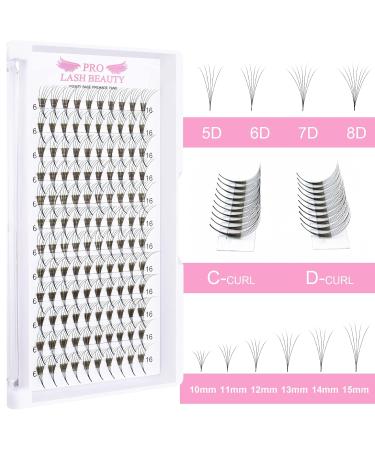 Buy 6D Premade Fans Eyelash Extensions - Volume Lash Extensions C & D Curl 16mm - International Shipping Available - Buy Online on GoSupps.com