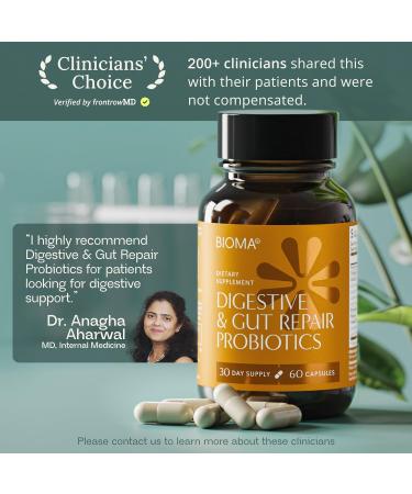 BIOMA Probiotics for Digestive Health 10 Billion CFU - 5-in-1 Gut Health Supplement with Prebiotics & Enzymes - Bloating Relief for Women & Men - Delayed Release (60 Capsules - 30 Day Supply) - Buy Online on GoSupps.com