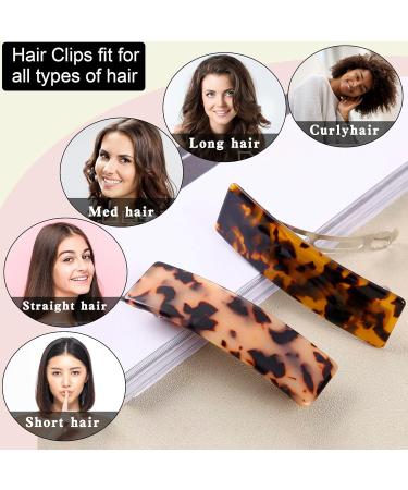Premium French Hair Clips for Ladies - 2 Pack Large Automatic Clips in Ivory and Tortoise | Thick & Thin Hair Patent Pattern - Buy Online on GoSupps.com