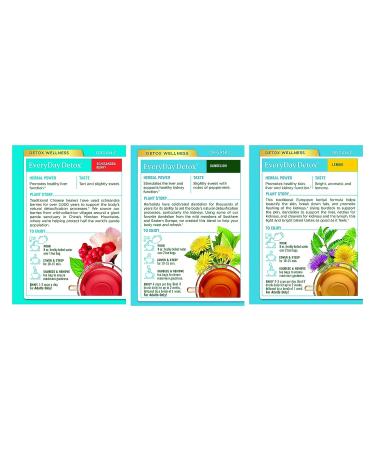 Traditional Medicinals Organic Everyday Detox Tea Sampler - Schisandra Berry, Dandelion, Lemon - 16 Tea Bags Per Box (3 CT) - Buy Online on GoSupps.com
