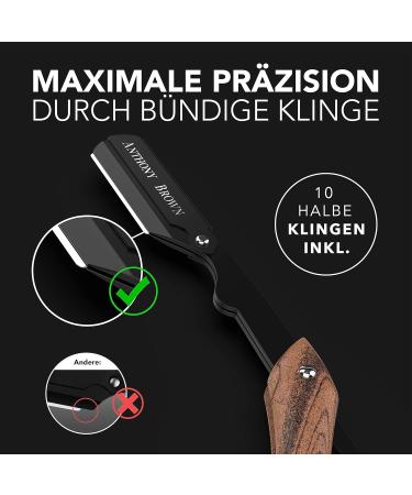 Anthony Brown Black Razor Set - Unique Precision Blade Head Replaceable Blades & Etui - Premium International Shipping - Buy Online on GoSupps.com